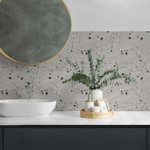 Small Fragments Tile Stickers, Gray Peel and Stick Tiles, Tile Stickers, Texture PVC Wall Tiles, Bathroom Tile Stickers