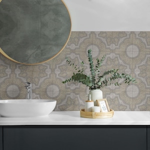 Mosaic Ornaments PVC Wall Tiles, Gray Tile Stickers, Self Adhesive Tiles, Texture Tile Stickers, Wall Tile Stickers