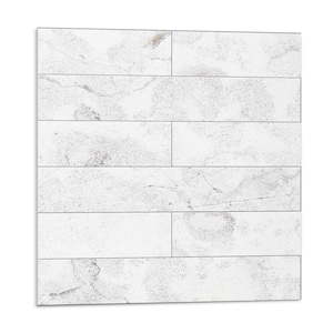 A Pattern Imitating Marble Tile Stickers, White Peel and Stick Tiles, Tile Stickers, Texture PVC Wall Tiles, Bathroom Tile Stickers
