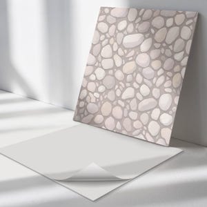 Natural Stone Pattern Tile Stickers, Beige Self Adhesive Tiles, Tile Stickers, Texture PVC Wall Tiles, Wall Tile Stickers