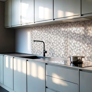 Mosaic Shapes PVC Wall Tiles, Gray Tile Stickers, Self Adhesive Tiles, Texture Tile Stickers, Wall Tile Stickers