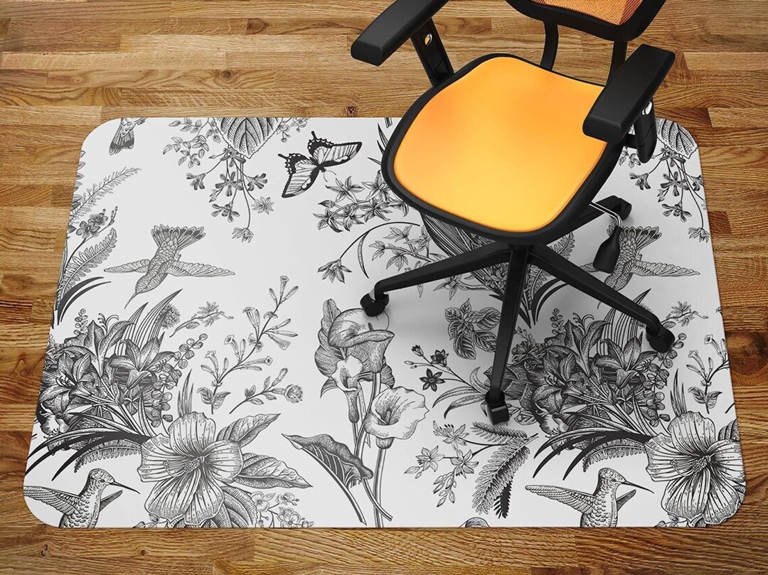 Office Chair Mat Black and White Garden Chair Mat Office Etsy