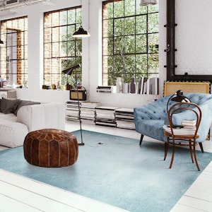 Concrete Sky Vinyl Mat, Linoelum Rug, Raw Rug, Raw Rug, PVC Mat, Retro Rugs, Kitchen Floor, Vinyl Mat, Plain Mat #2RW