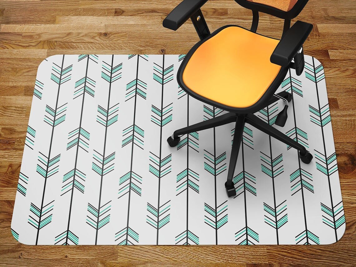Office Chair Mat Arrow Illustration Chair Pad, Office Chair Mat, Chair Floor Protect, Kids Play Mat, Area Floor Mat, Game Rug, Placemat