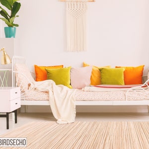 Faraji Vinyl Mat, closeup bamboo straw texture background, PVC mat, vinyl rug, linoleum carpet #42RG
