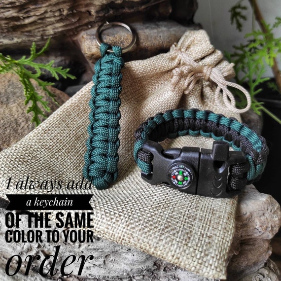 Pulsera supervivencia pulsera con brújula - Etsy