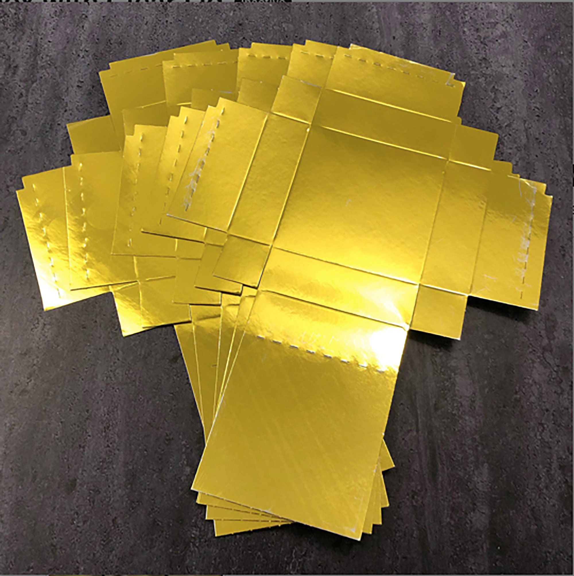 Empty Gold Cardboard Box with Transparent Lid Cookie Etsy