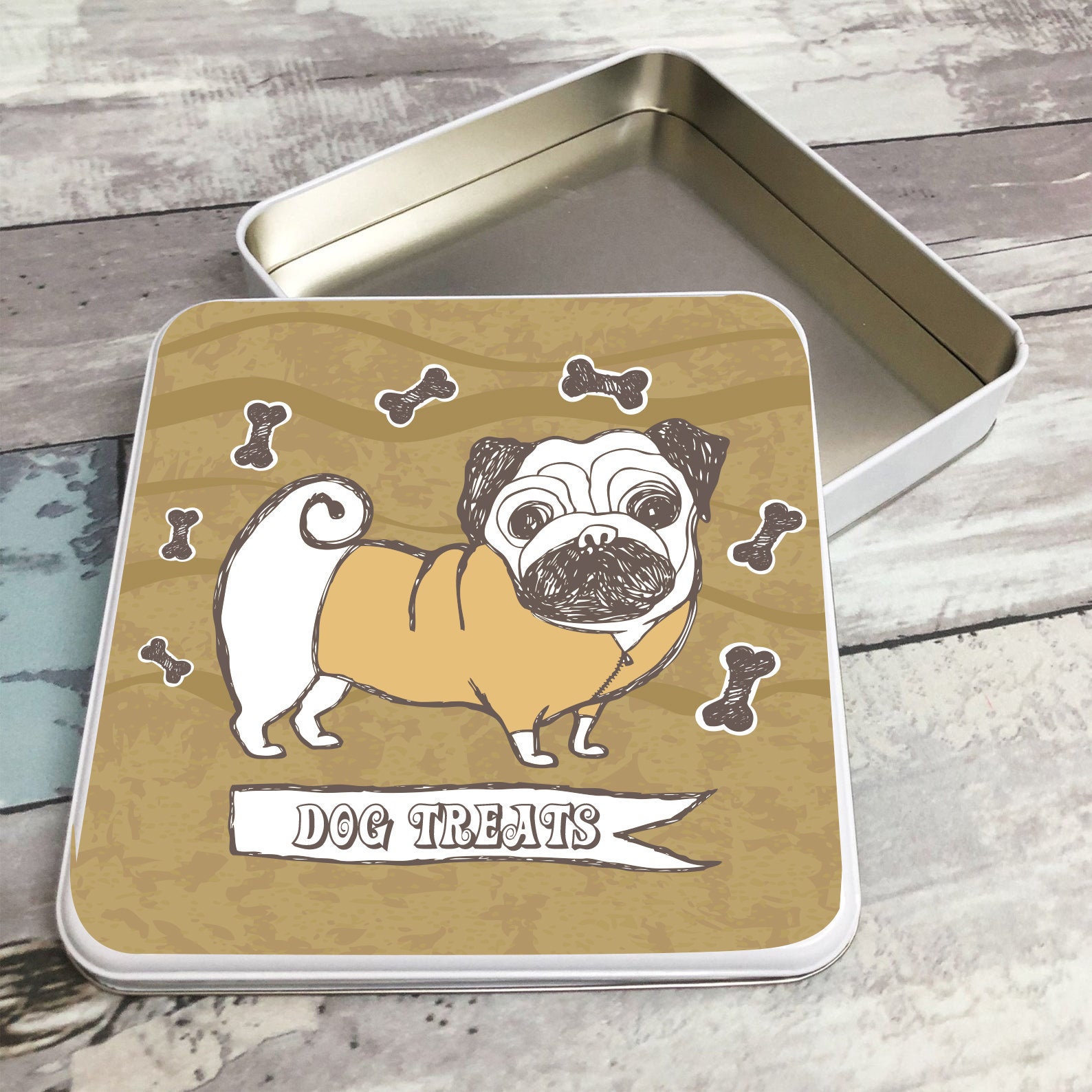 Dog Treat Tins Biscuit & Food Storage Dog Treat Tin Great Etsy