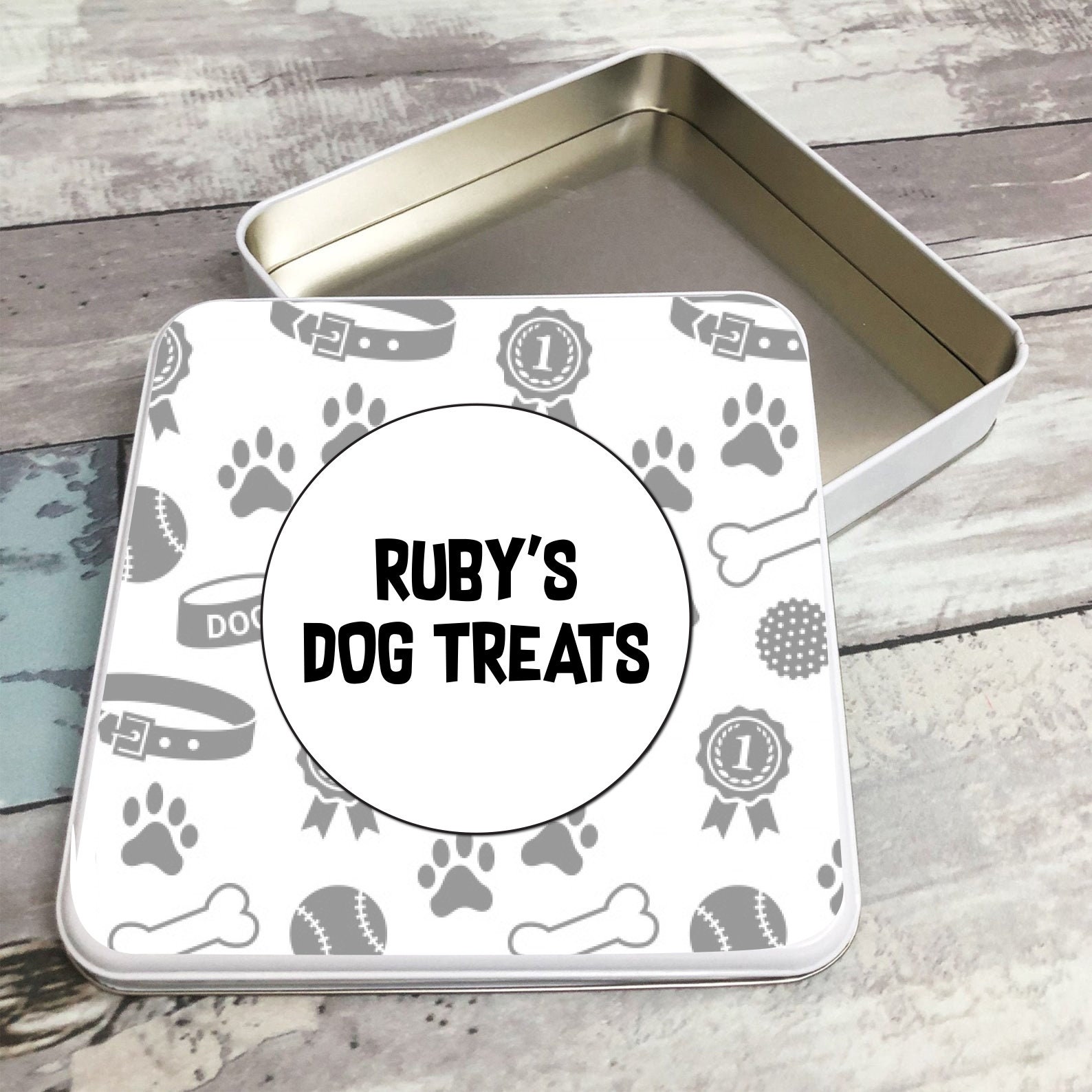 Dog Treat Tins Biscuit & Food Storage Dog Treat Tin Great Etsy
