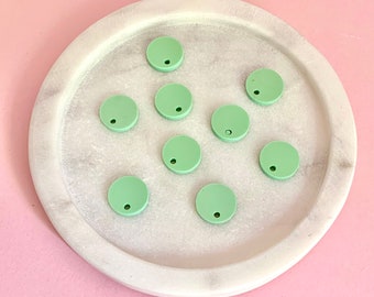 10 Pistachio Green Earring Toppers, Acrylic Earring Supplies, DIY Acrylic Blanks, Earrings DIY, Jewellery Supplies, Acrylic Circles