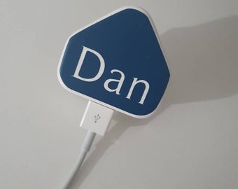 Personalised IPhone Charger, Charger Sticker, IPhone Accessory, Gift For Her, Gift For Him, Stocking Filler, Phone Gift