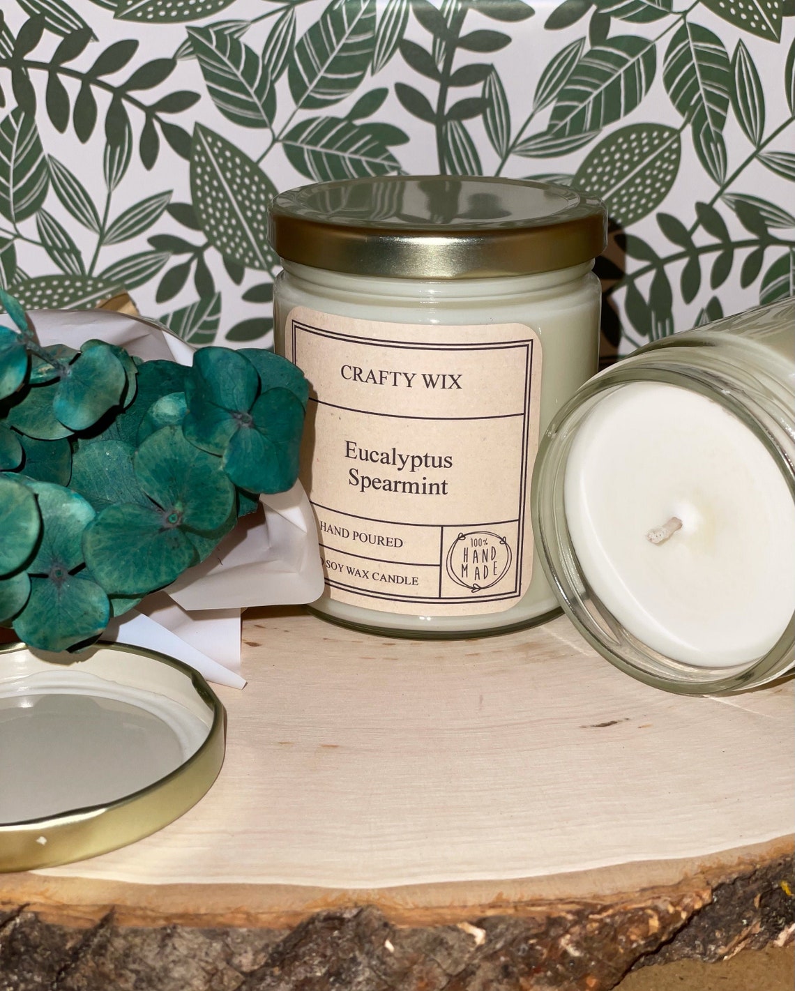 Eucalyptus Spearmint Soy Wax Candle Etsy