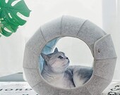 Portable Transformable Cat Bed Foldable Washable Scratch Resistant Cat Cave Cat Tent Cat Hut Pet Mat Cat Bed Outdoor Soft for Cats