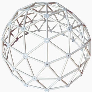 Kit de cúpula geodésica (3V 5/8) – Sistema de buje flexible con patente en trámite / Modelo de ingeniería STEM / Kit de esfera para armar / No requiere herramientas