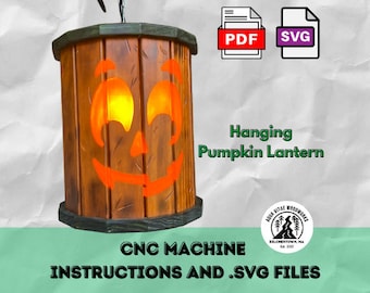 Hanging Pumpkin Lantern / CNC Pumpkin Files / Halloween Decoration / Jackolantern CNC Project