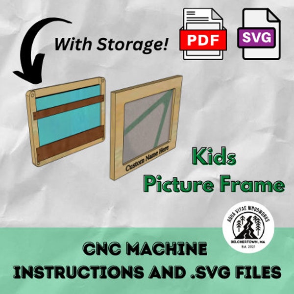 DIY CNC Kids Art Frame with Storage / CNC Project / svg files / cnc picture frame / custom cnc projects / kids picture frame