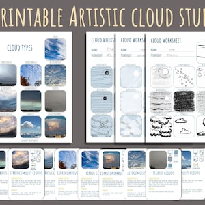 Wolkenstudie Homeschooling Curriculum druckbare Wolke Einheit Studieren Montessori Materialien Charlotte Mason druckbare Naturstudie
