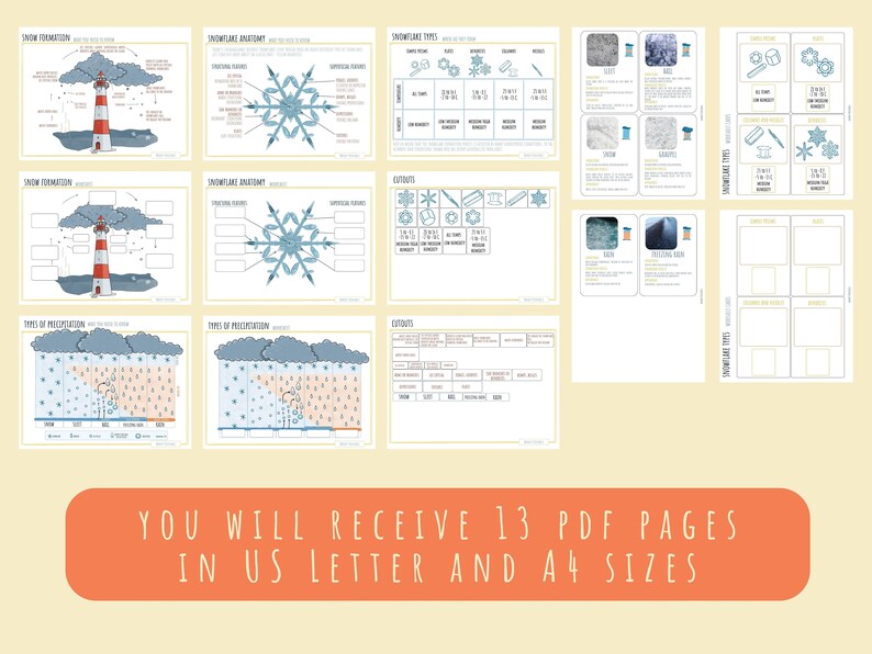 Winter Snow Unit Study: Preschool Printable (PDF) - Etsy