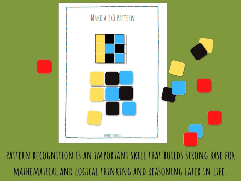 Printable Math Activity Pattern Recognition Kindergarten - Etsy