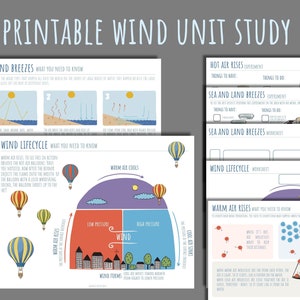 Wind experiment kids Printable learning activities Kindergarten weather worksheets Wind unit study weather for kids Montessori materials