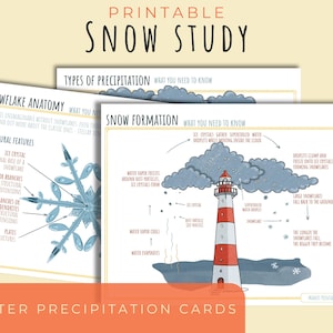 Winter unit study Preschool printable Snow unit study Charlotte Mason Homeschool printable winter Christmas activity Snowflake study