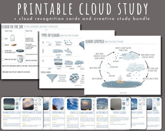 Printable Cloud Study Bundle: Homeschool Weather Activities (PDF)