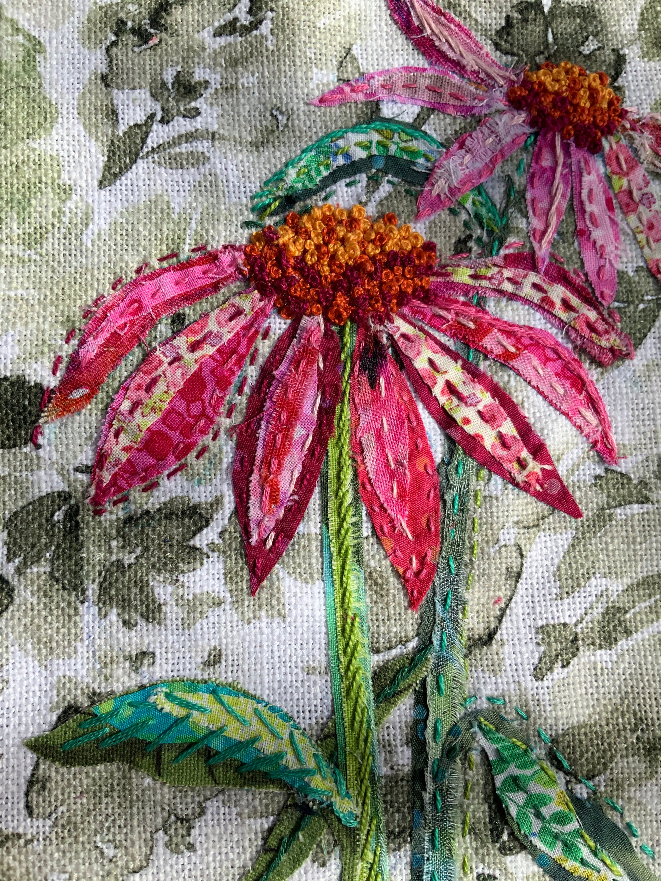 Slow Stitching Kit Echinacea Etsy Australia