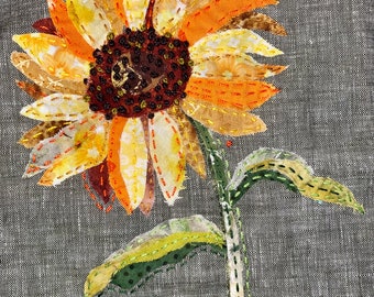 Slow Stitching Kit - The Sunflower