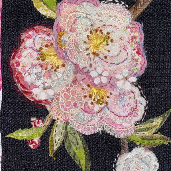 Slow stitching kit Cherry Blossom