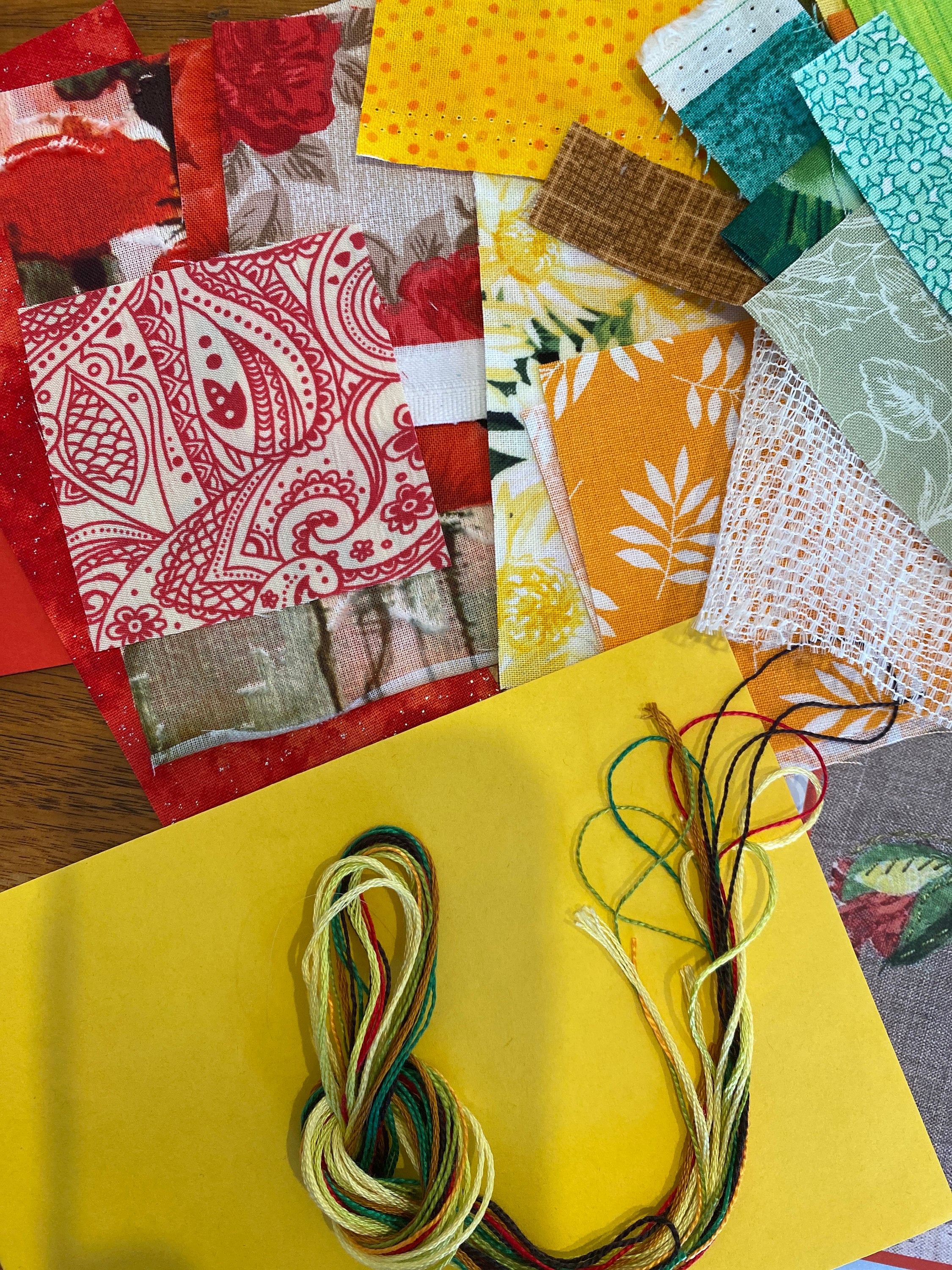 Slow Stitch Kits for Beginners, Daffodil Craft, Slow Stitch Bundle
