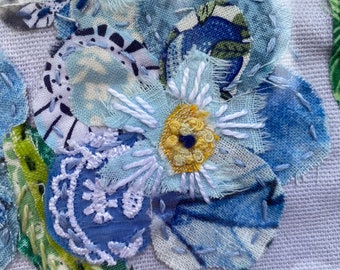 Slow stitching kit Forget Me Nots