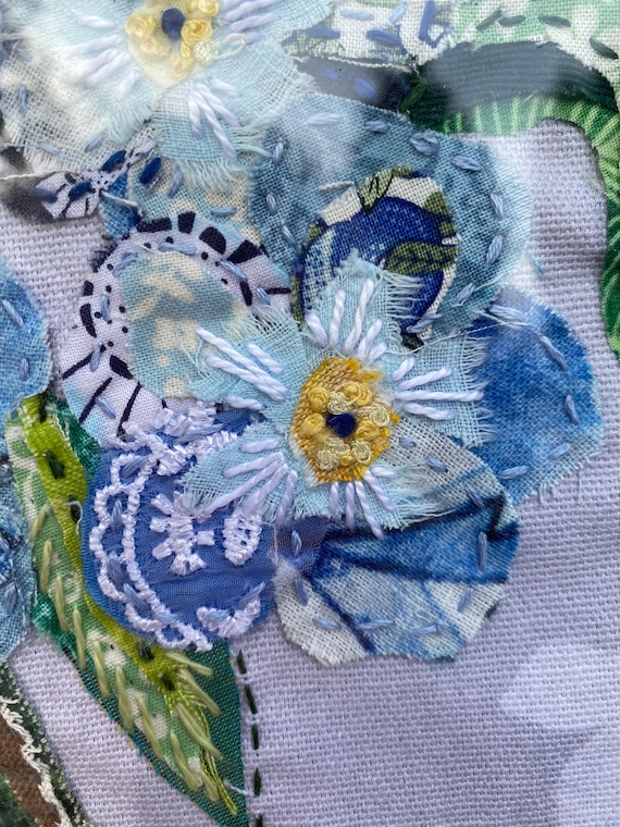 Slow Stitching Kit Forget Me Nots 
