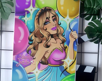 Pop Them Balloons • Balloon Girl • A4 Glossy Print