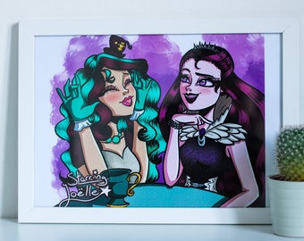 Raven Queen & Madeline Hatter • Ever After High • Glossy A4 Print