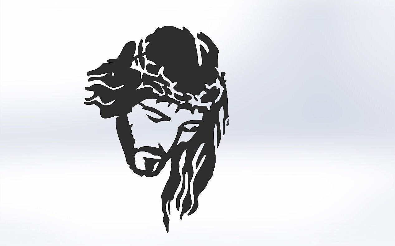 Jesus Silhouette DXF file For Cnc Machines Etsy