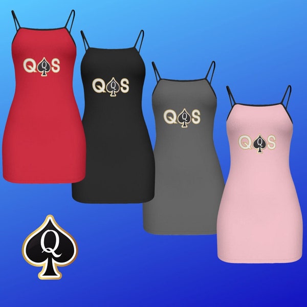 Queen of Spades Women's Plus Size Cami Dress, QOS Plus Size Tank Top, Hotwife Tank