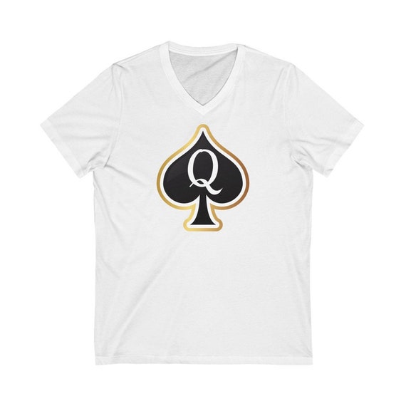 Queen of Spades Unisex Jersey Short Sleeve Vneck Tee Qos Etsy