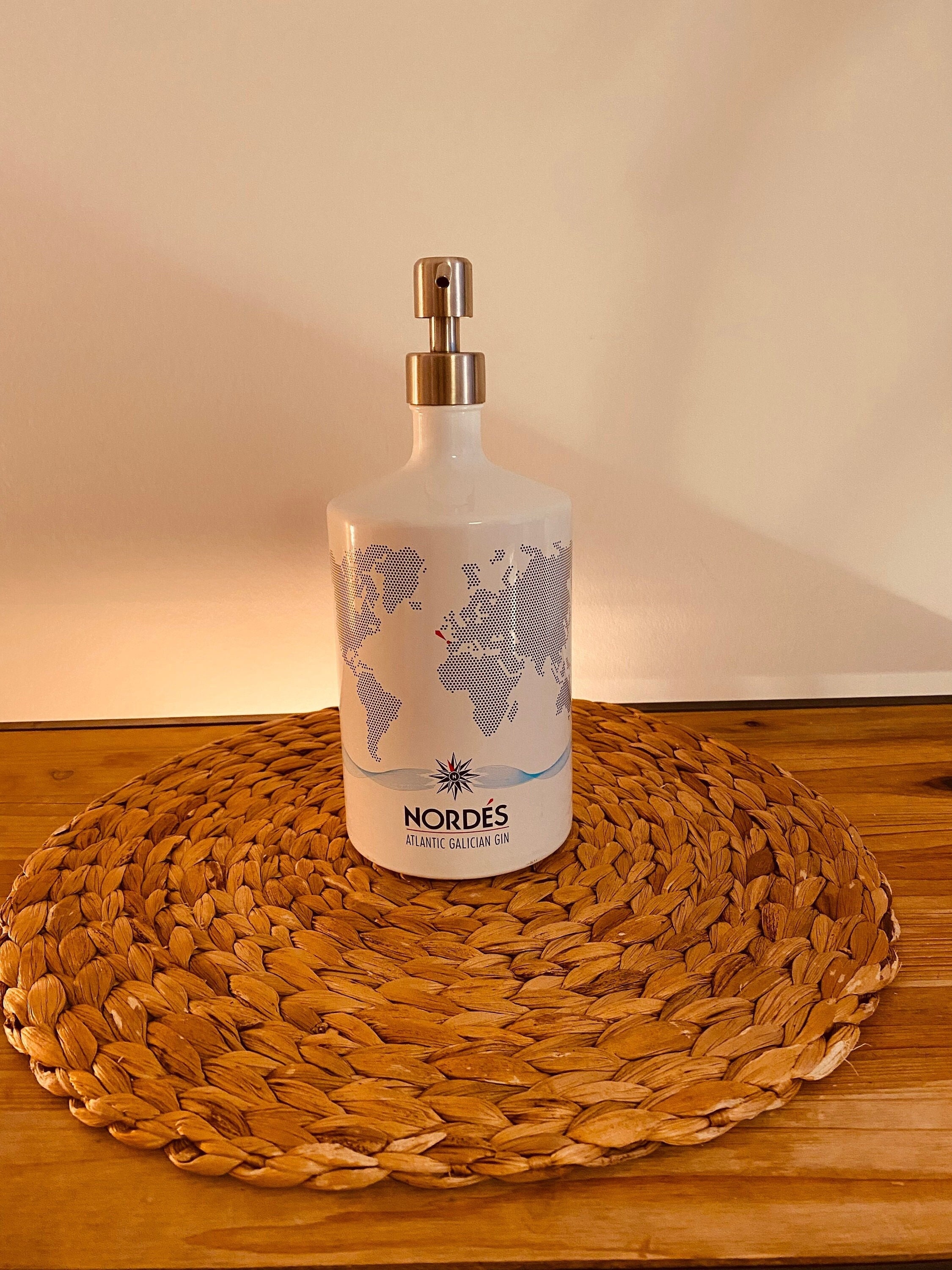 Soap Dispenser Gin Bottle World Map Motif Creative Gift Etsy