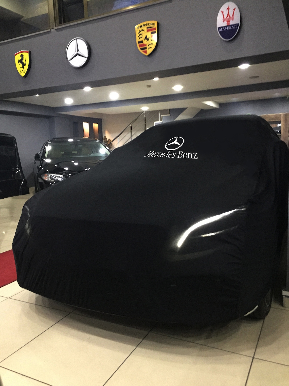 For Mercedes Benz Car Cover Handmade Combing Cotton Black Etsy