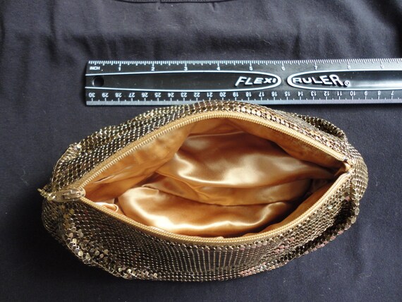 Whiting and Davis Vintage bronze mesh clutch purs… - image 2