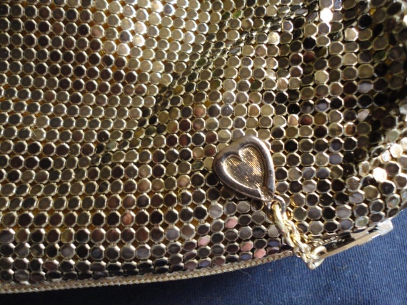 Whiting and Davis Vintage bronze mesh clutch purs… - image 3