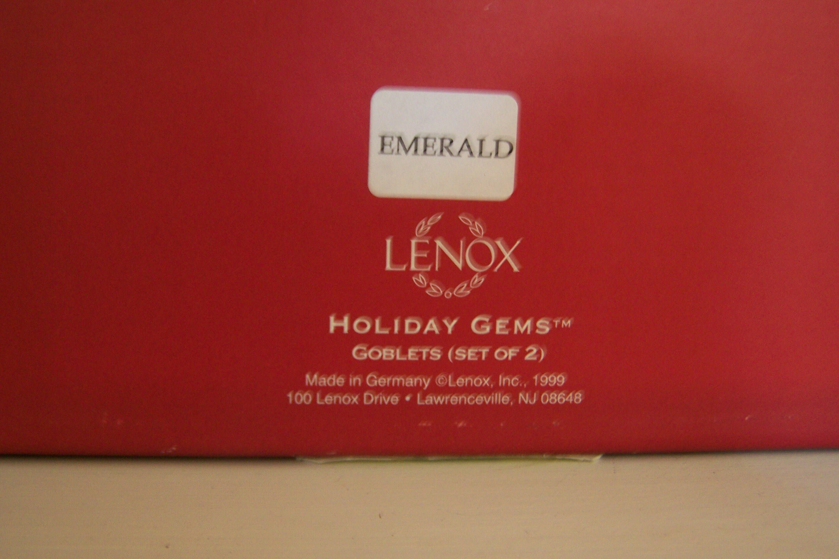 Lenox Crystal Holiday Gem Emerald Goblets Set of Etsy