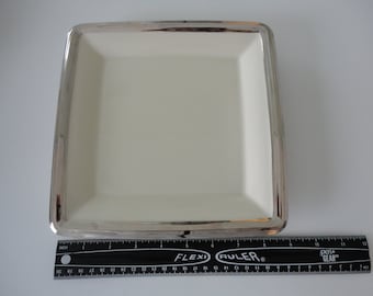 Lenox bone china dimension collection " solitaire nouveau" square, 9 1/4 " luncheon plate.