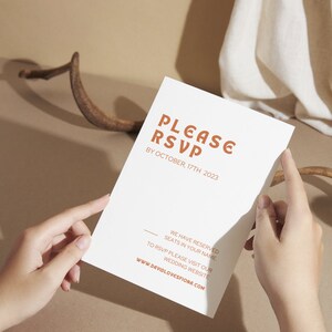 Letterpress RSVP Detail Card | Letterpress Invitations | RSVP Insert | Modern Letterpress Wedding Invitations