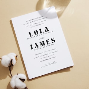 Elegant Modern Letterpress Invitations | Letterpress Wedding Invitation | Letterpress Wedding Invite