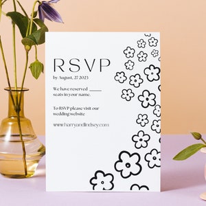 Letterpress RSVP Detail Card | Letterpress Invitations | RSVP Insert | Modern Letterpress Wedding Invitations