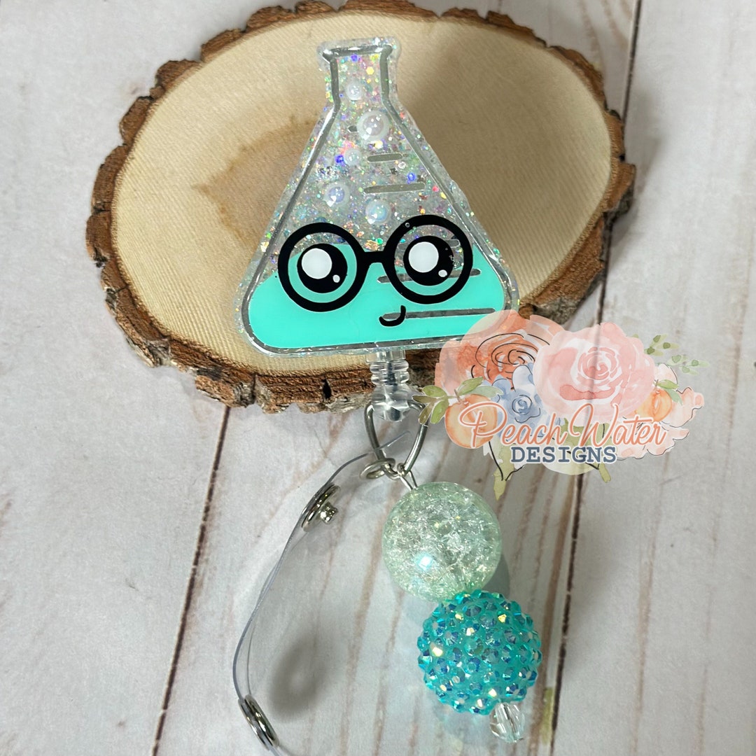 Lab Tech Landyard Science Beaker Lab Badge Reel Lanyard - Etsy