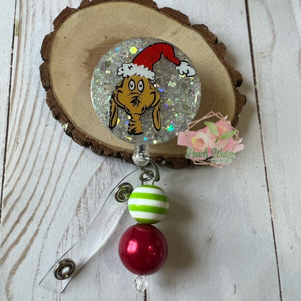 Max Mean een Mr Grinch badge reel, lanyard, leraar, verpleegster