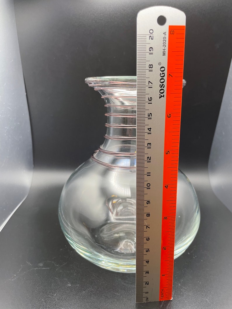 Blenko / 8318 / Vintage Vase / Applied Amethyst Swirl Etsy