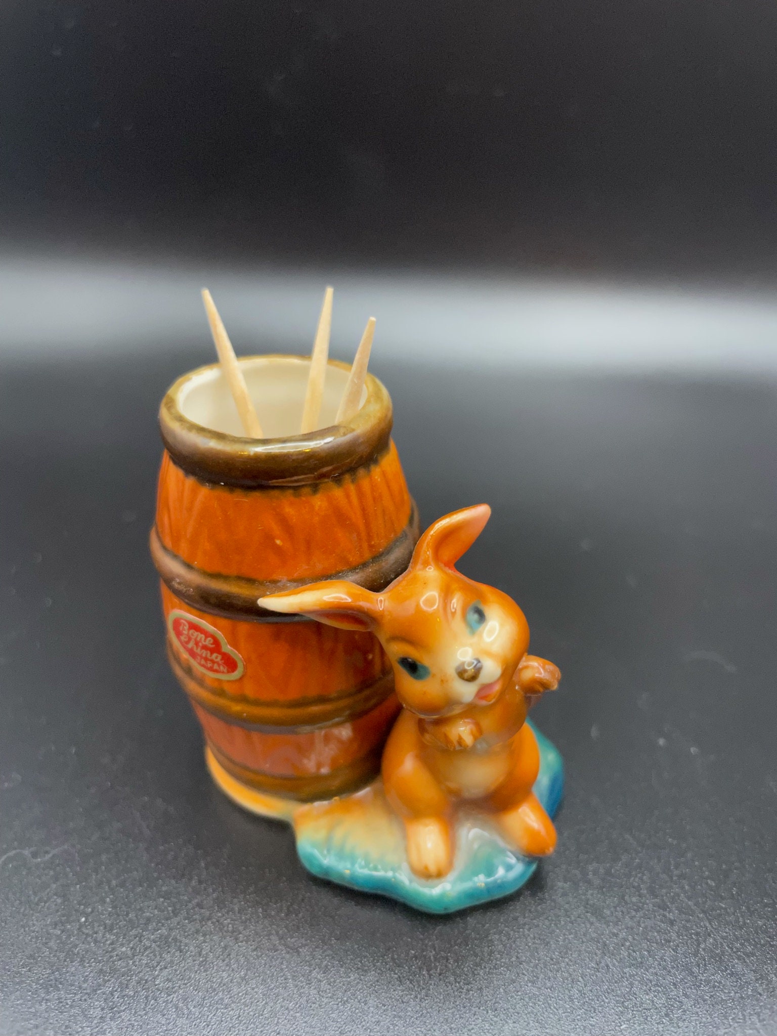 Bone China Toothpick Holders Vintage Japan Bunny Squirrel Skunk Etsy